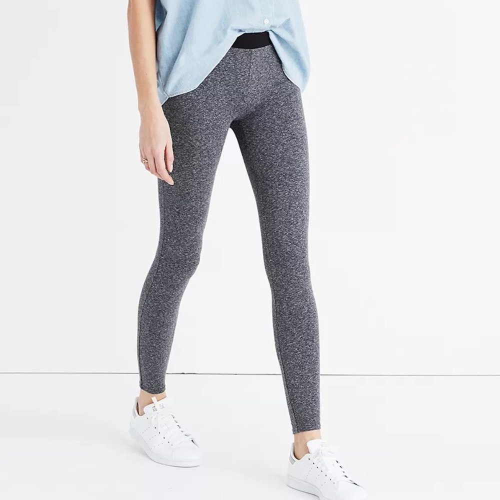 NEW Madewell Knit Colorblock Leggings (Gray) XXS